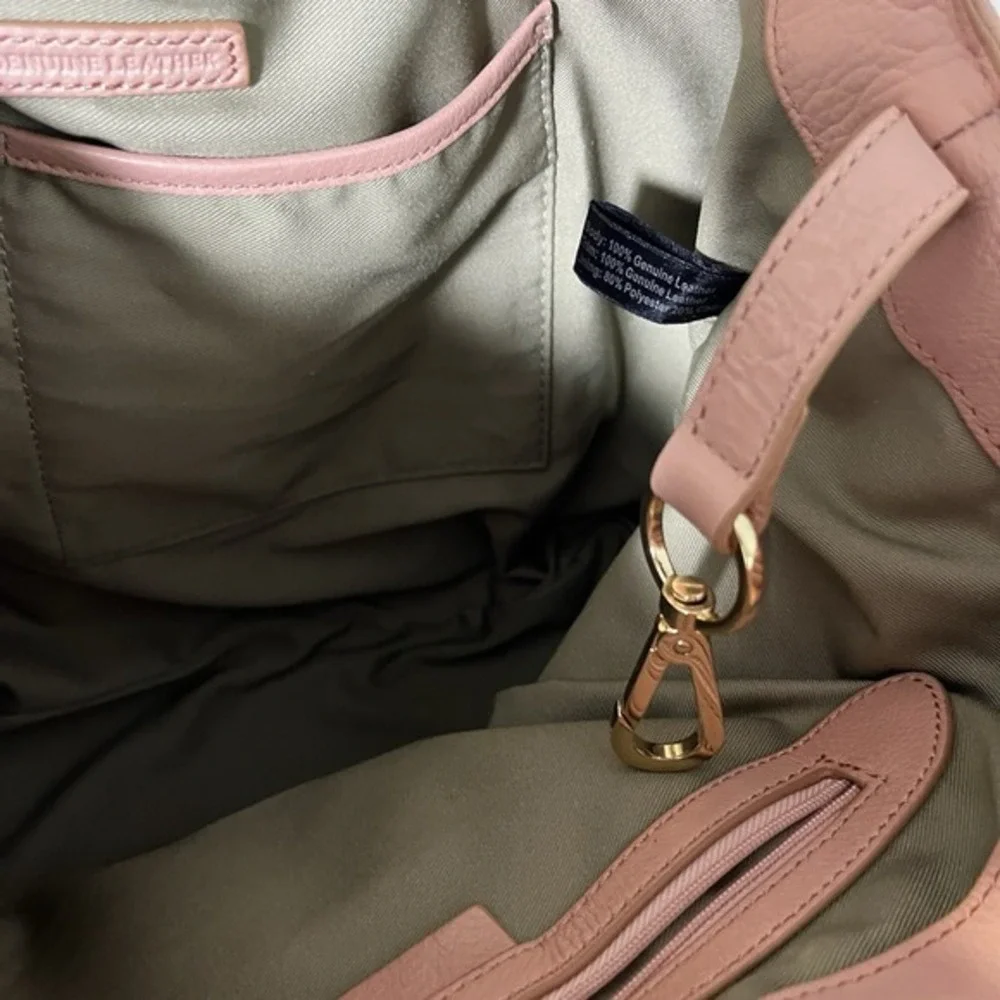 GILI Got It Love It Large LEATHER Soft Pink Satchel Crossbody Hobo‎ Bag PURSE